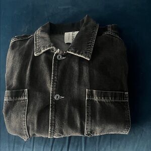 Stylish Black Denim Shirt Jacket for Men